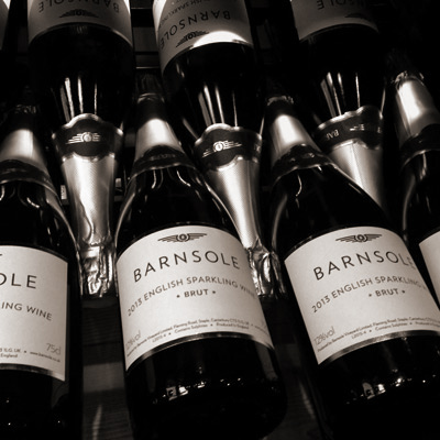 sparkling wine bottles